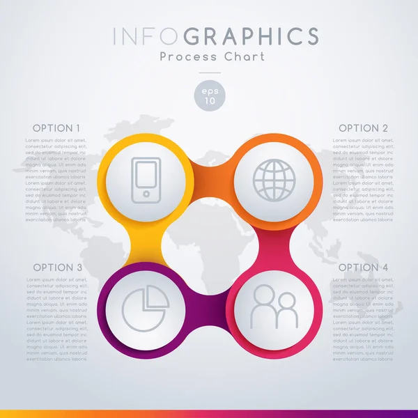 Conjunto de infografías para folleto, carta de negocios o diseño web: ilustración vectorial — Archivo Imágenes Vectoriales