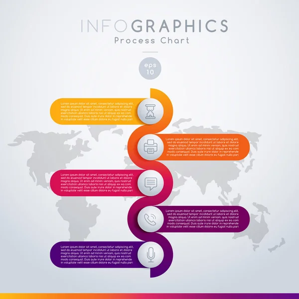 Infografik-Set für Broschüre, Business Chart oder Webdesign: Vektorillustration — Stockvektor