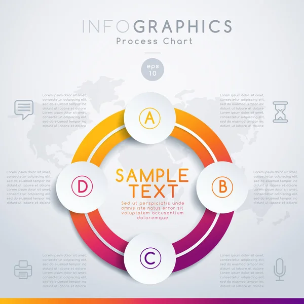 Infografik-Set für Broschüre, Business Chart oder Webdesign: Vektorillustration — Stockvektor