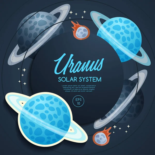 De planeten van het zonnestelsel: Vectorillustratie — Stockvector