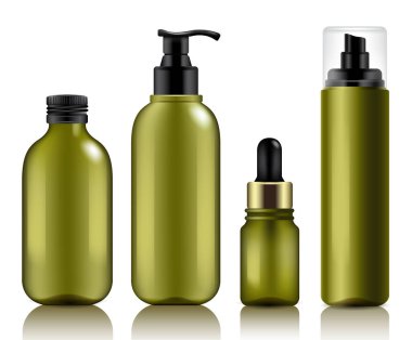 Make Up ve Cilt Bakımı ambalaj şablon: vektör çizim