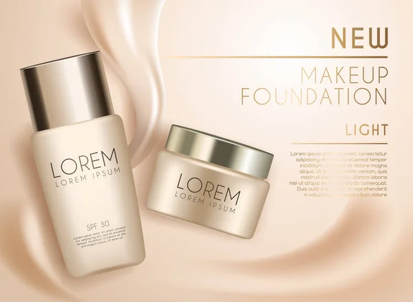 Make Up ve Cilt Bakımı ambalaj şablon: vektör çizim