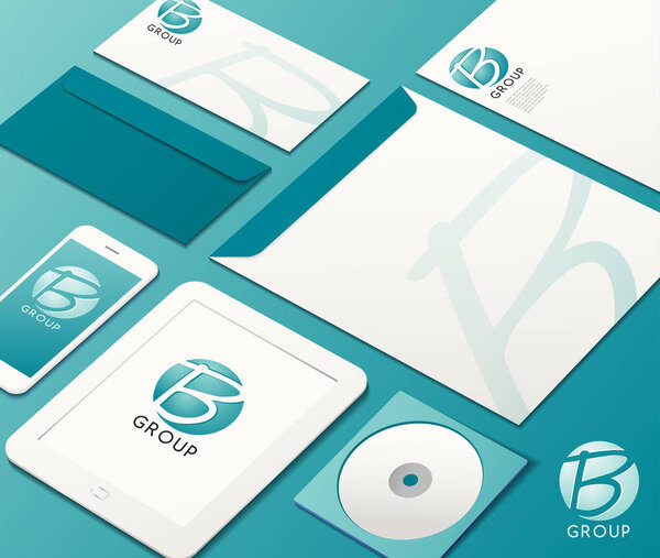 Business Stationery and Corporate Identity Template  : Vector Illustration