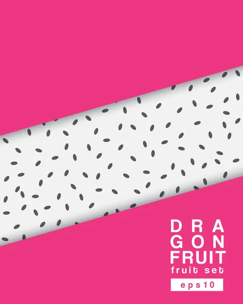 Fruits du dragon : Modèle minimal d'affiche de fruits : Illustration vectorielle — Image vectorielle
