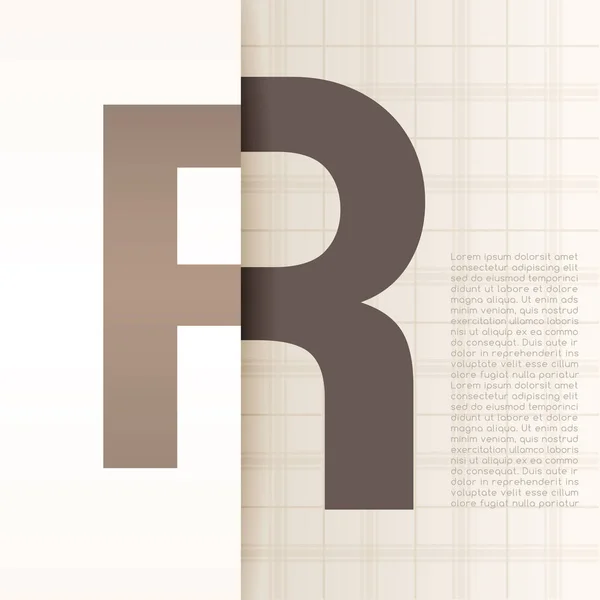 Alfabeto moderno letra r — Vetor de Stock