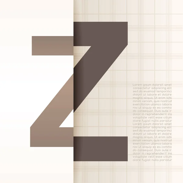 Alphabet moderne lettre z — Image vectorielle