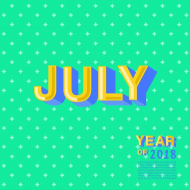 Temmuz: Ay adı renkli elemanları ile