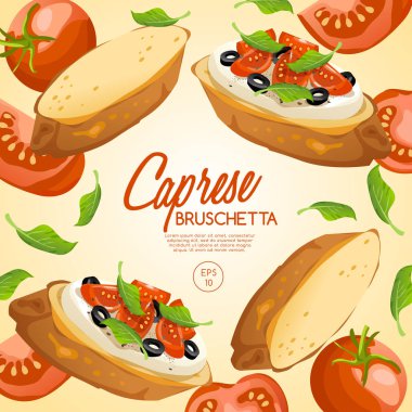 Bruschetta kümesi: lezzetli İtalyan meze 
