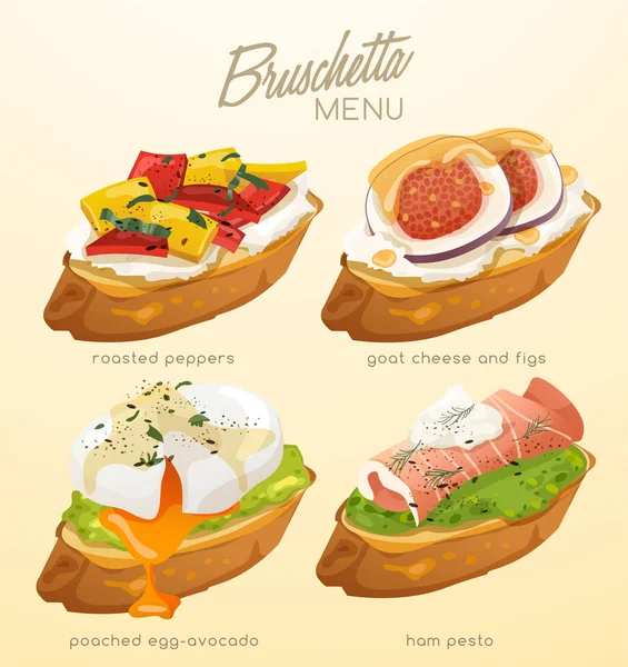 Aperitiv italian delicios — Vector de stoc