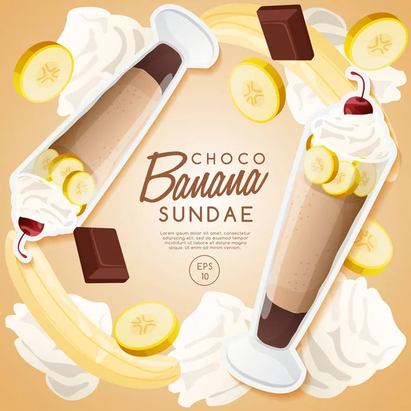 Helado Sundae: Ilustración vectorial — Archivo Imágenes Vectoriales