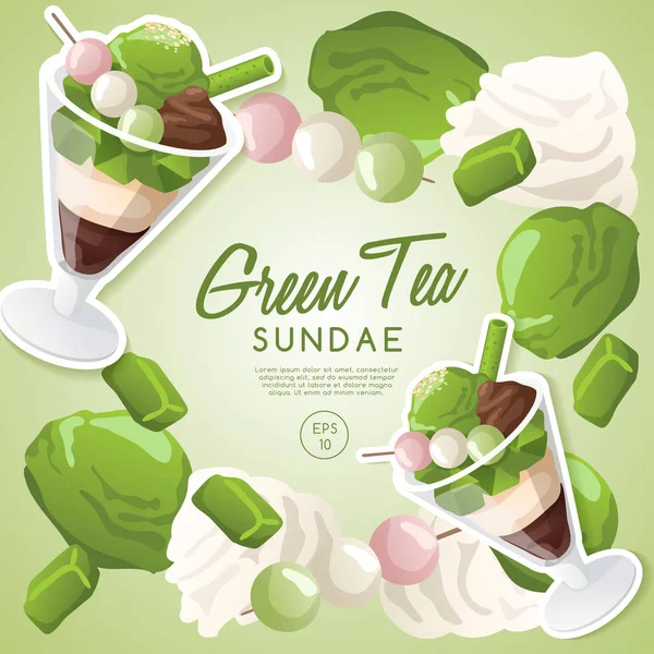Crème glacée Sundae : Illustration vectorielle — Image vectorielle