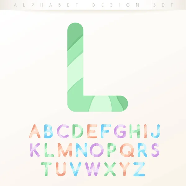 Set of Modern Colorful Alphabets on White Background : Vector Illustration — Stock Vector