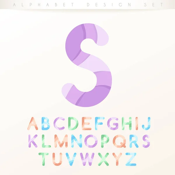 Set of Modern Colorful Alphabets on White Background : Vector Illustration — Stock Vector