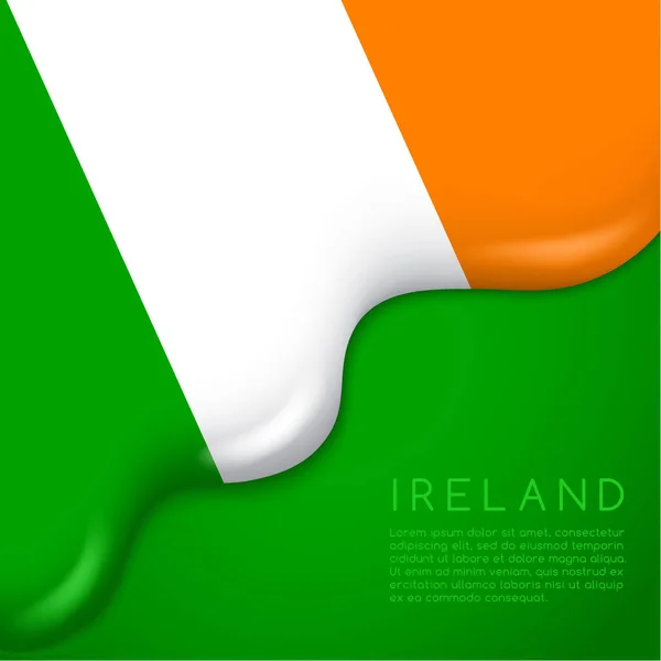 Desenho da bandeira irlandesa — Vetor de Stock