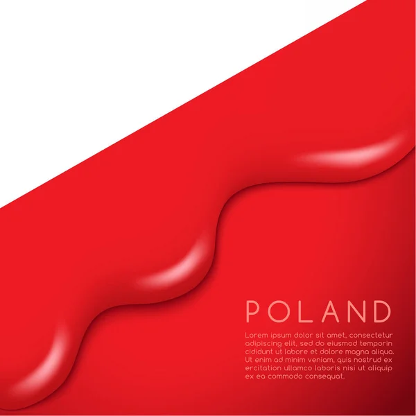 Projekt flagi Polska — Wektor stockowy