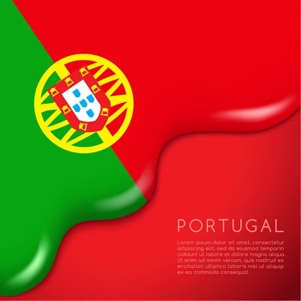 Conception du drapeau portugais — Image vectorielle