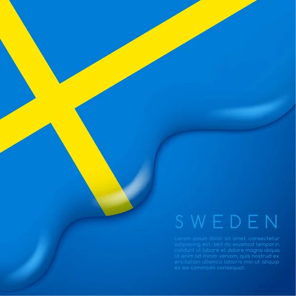 Conception du drapeau suédois — Image vectorielle