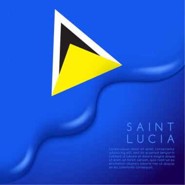 saint lucia bayrak tasarımını