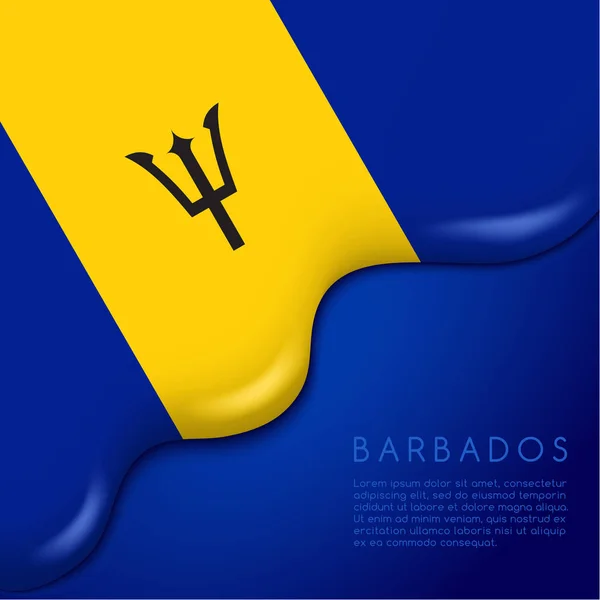 Barbados lobogó szerinti tervezési — Stock Vector