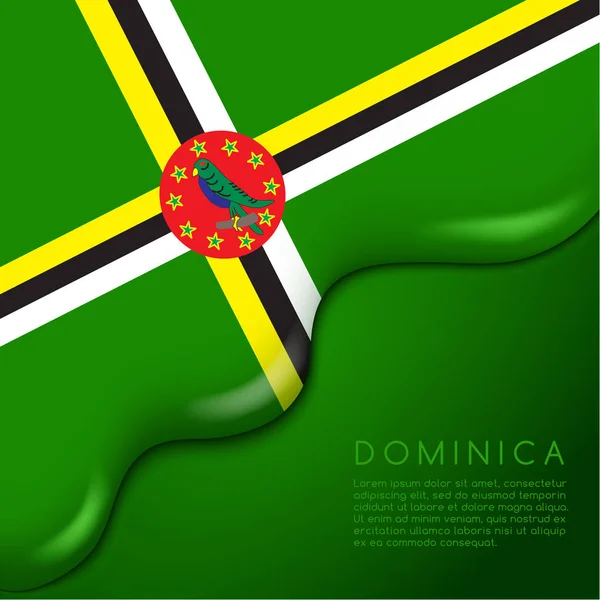 Design der Dominica-Flagge — Stockvektor