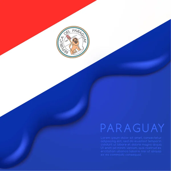 Dessin du drapeau paraguay — Image vectorielle