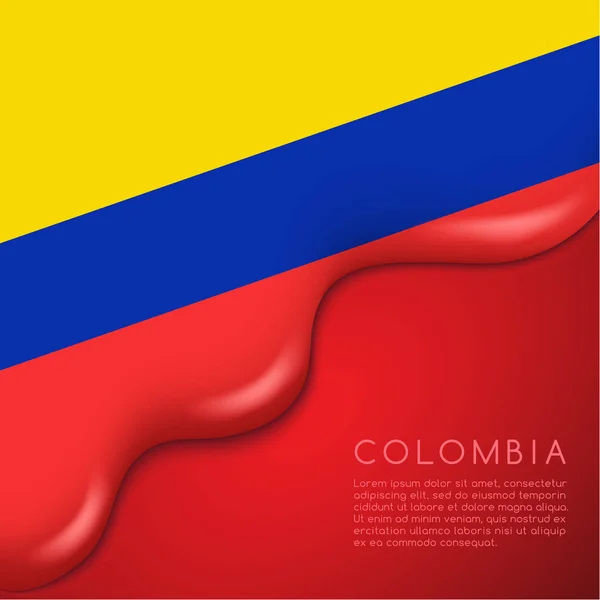 Dessin de colombie Drapeau — Image vectorielle