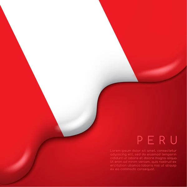 Diseño de perú Bandera — Vector de stock