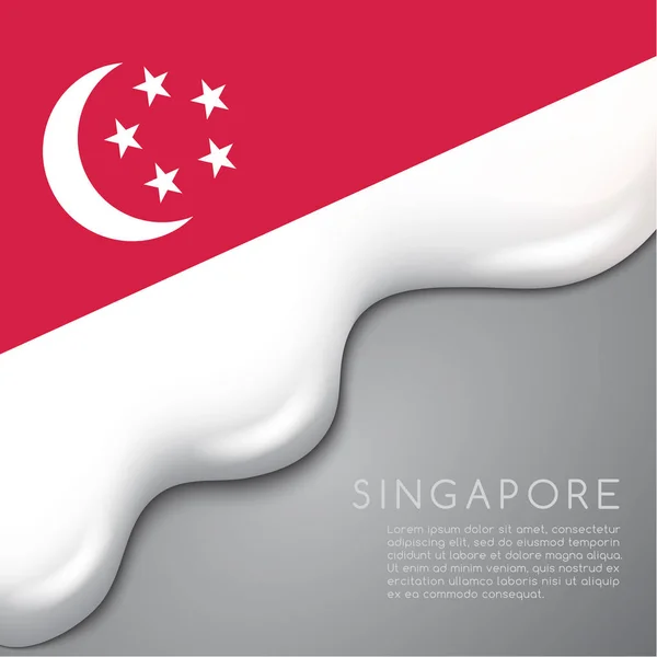 Projekt flagi Singapur — Wektor stockowy