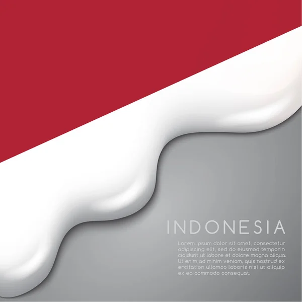 Desain dari indonesia Flag - Stok Vektor