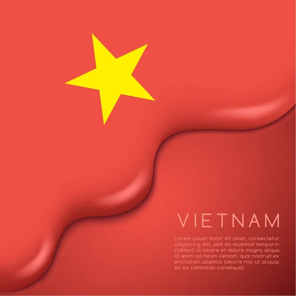 Ontwerp van de vlag van vietnam — Stockvector