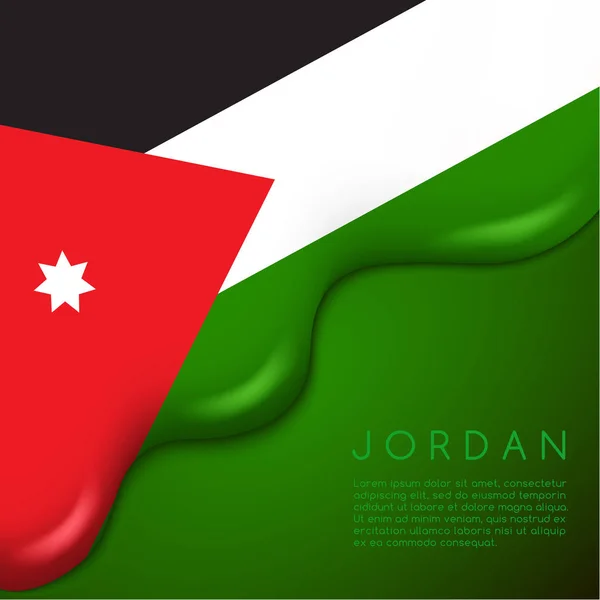 Ontwerp van de vlag van Jordanië — Stockvector