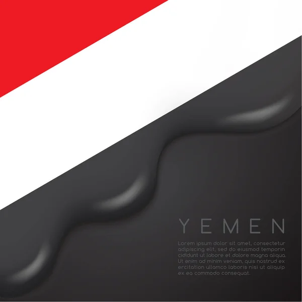 Projekt flagi Jemenu — Wektor stockowy
