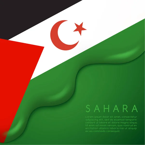Dessin du drapeau sahara — Image vectorielle