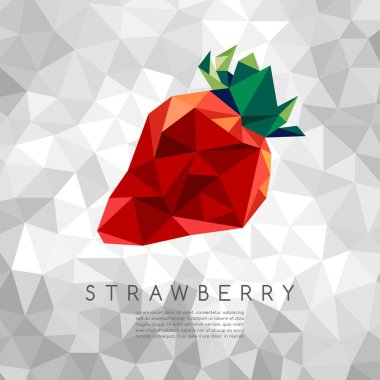 Poligonal çilek: Vektör çizim