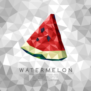 Köşeli karpuz: Vektör çizim