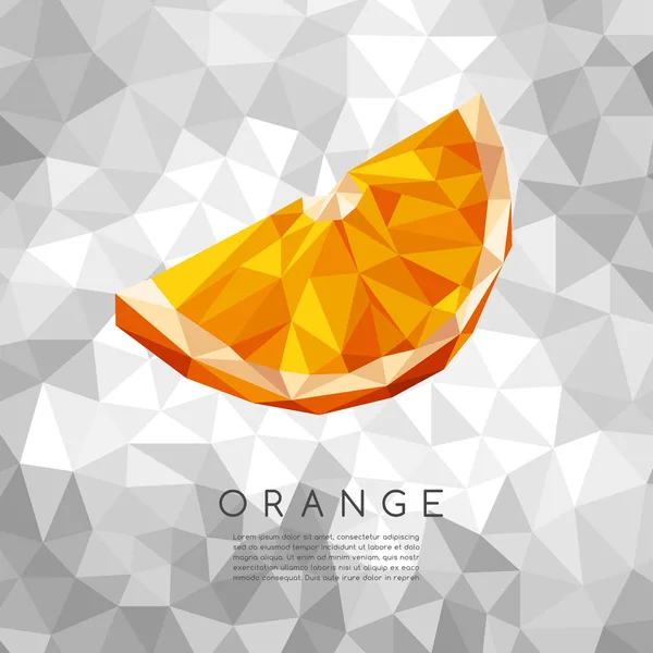 Polygonal Orange: Vektorillustration — Stock vektor