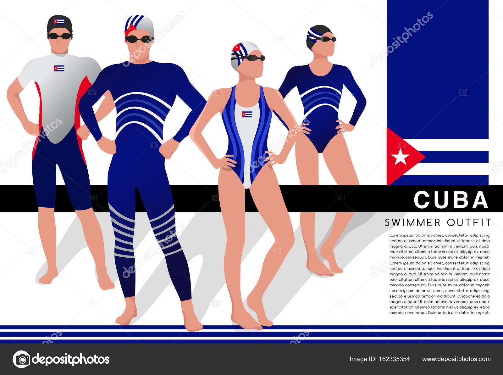Male and Female Swimmers — Stock Vector © daraon 162335354