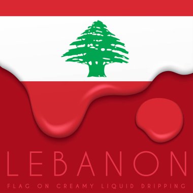 Lübnan Bayrağı kremsi damlayan