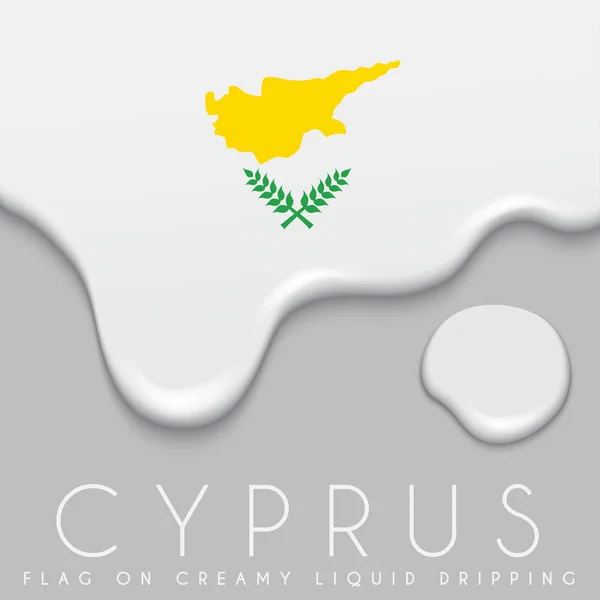 Flaga Cypru na kremowy kapanie — Wektor stockowy