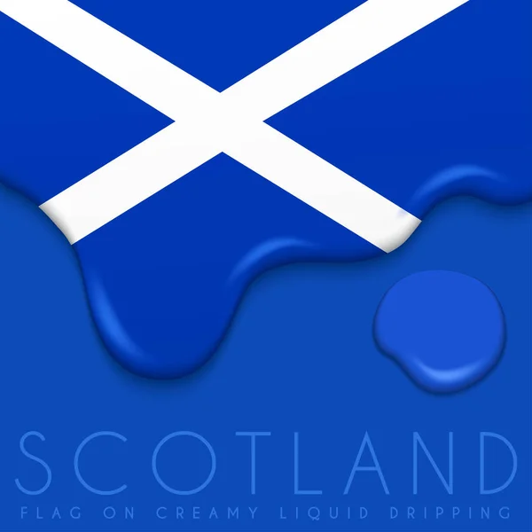 Scotland Flag on Creamy Dripping