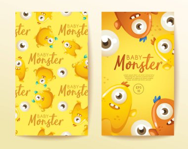 Sevimli Canavarlar ile broşür şablonları