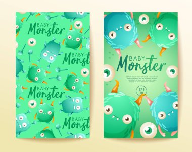 Sevimli Canavarlar ile broşür şablonları