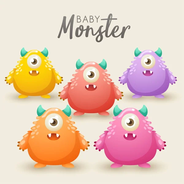 Renkli sevimli canavarlar Set