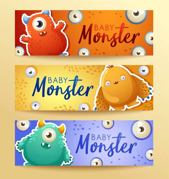 Sevimli Canavarlar ile renkli afiş