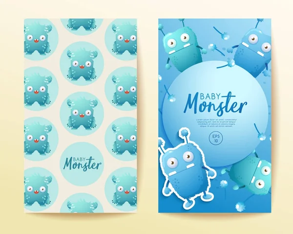 Sevimli Canavarlar ile broşür şablonları