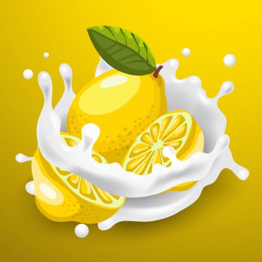 limon ve süt splash