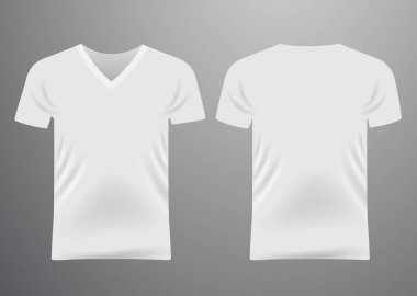 Boş beyaz T-Shirt model: Vektör çizim
