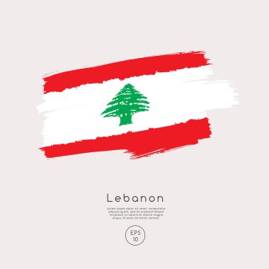 Lübnan bayrak vektör illüstrasyonu 