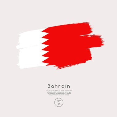 Bahreyn bayrağı illüstrasyon vektör 