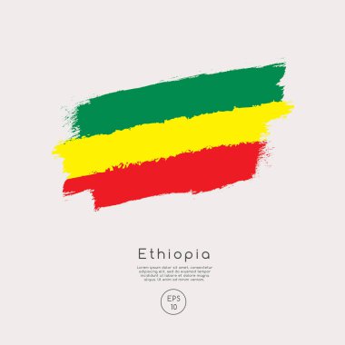 Etiyopya bayrağı illüstrasyon vektör 